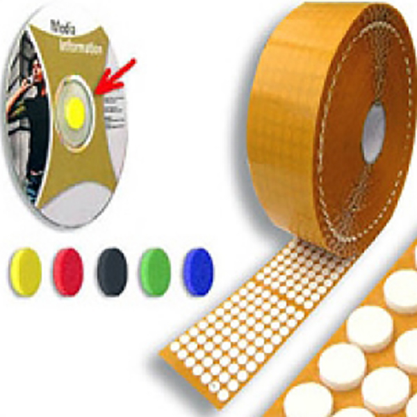 16mm x 4mm CD or DVD Dots Foam (1000 Per Roll)