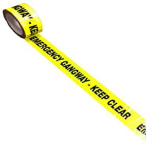 Exhibition Emergency Keep Clear Gangway Tape 